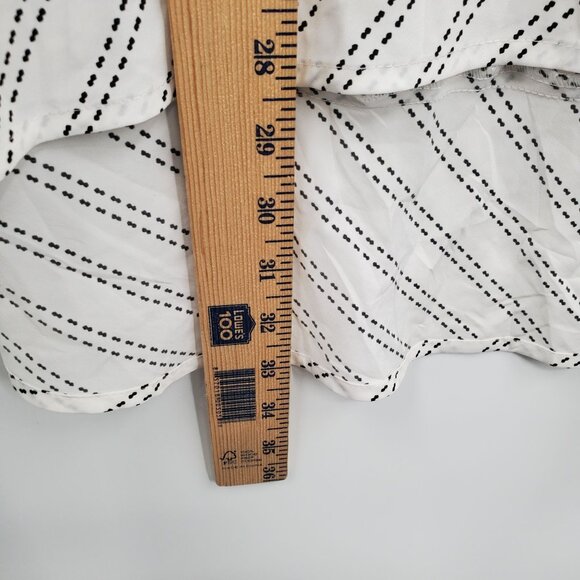 Chico's Sleeveless Ruffle Tunic Top Women Size 2 US L Summer Casual Stripe - Picture 8 of 10